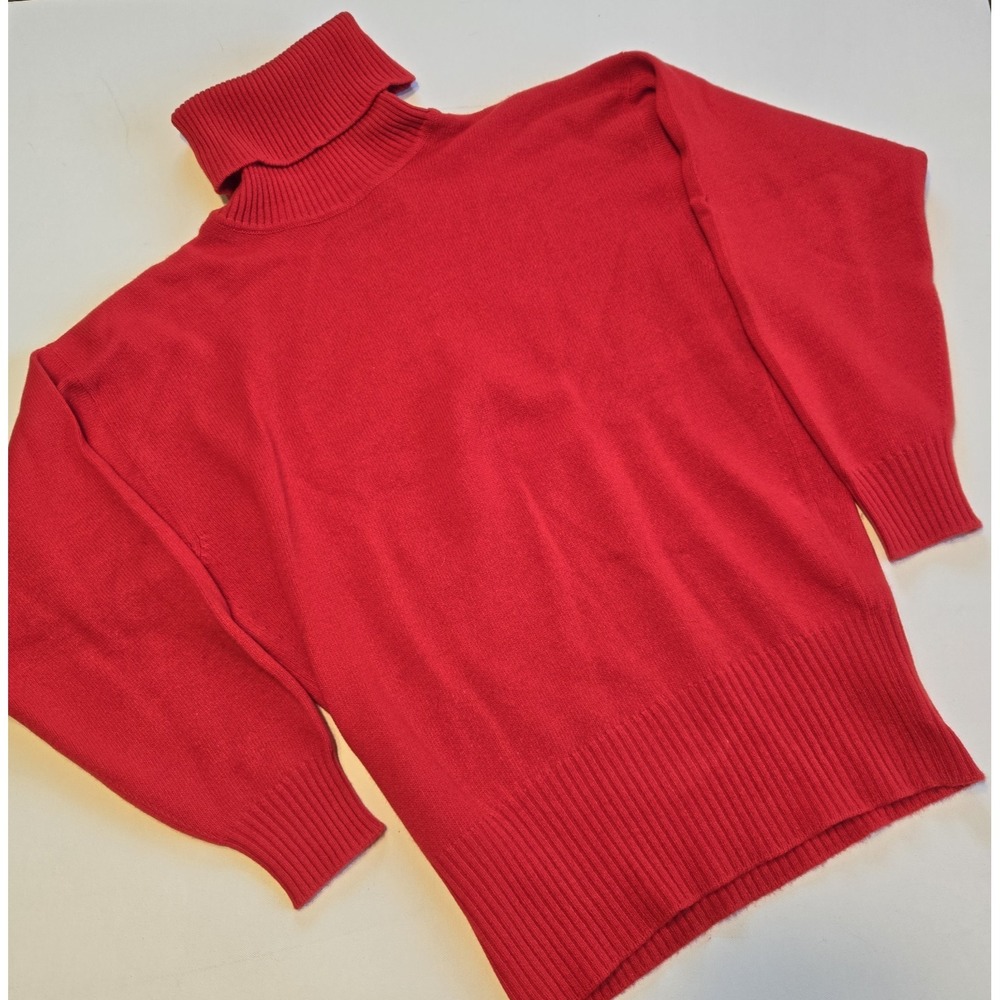 Cashmere and Company Red 100% Pure Cashmere Turtleneck‎ Sweater Womens Med
